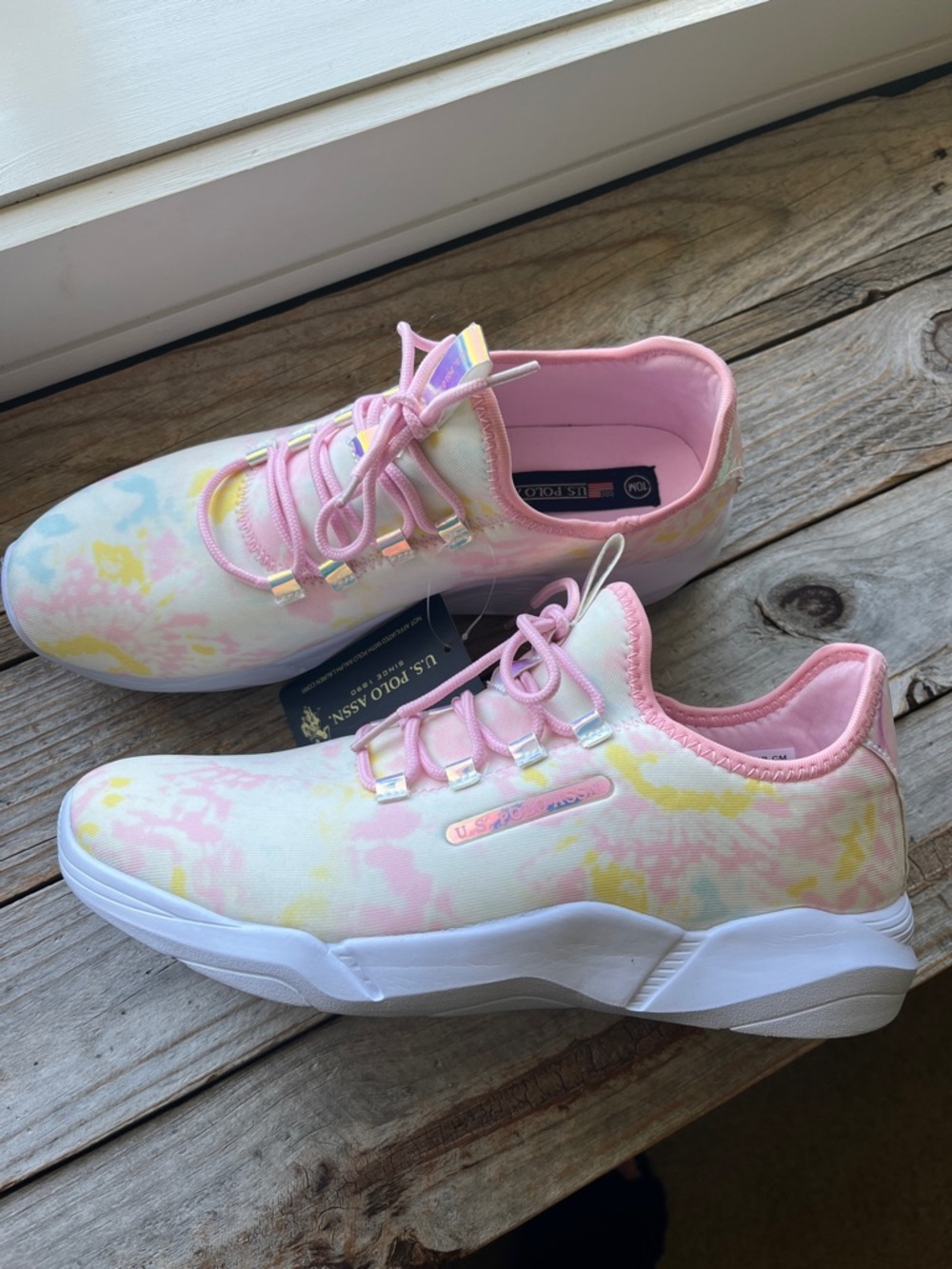U.S. Polo Assn. Pink Tie-Dye Athletic Sneakers